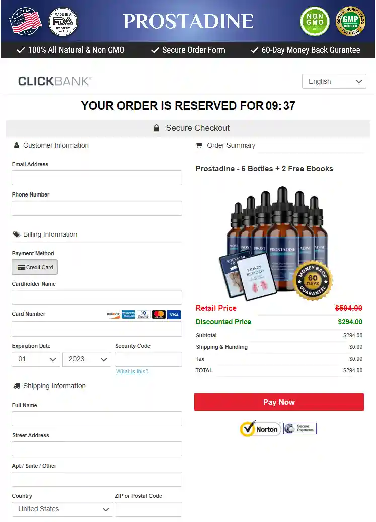 prostadine-order-page